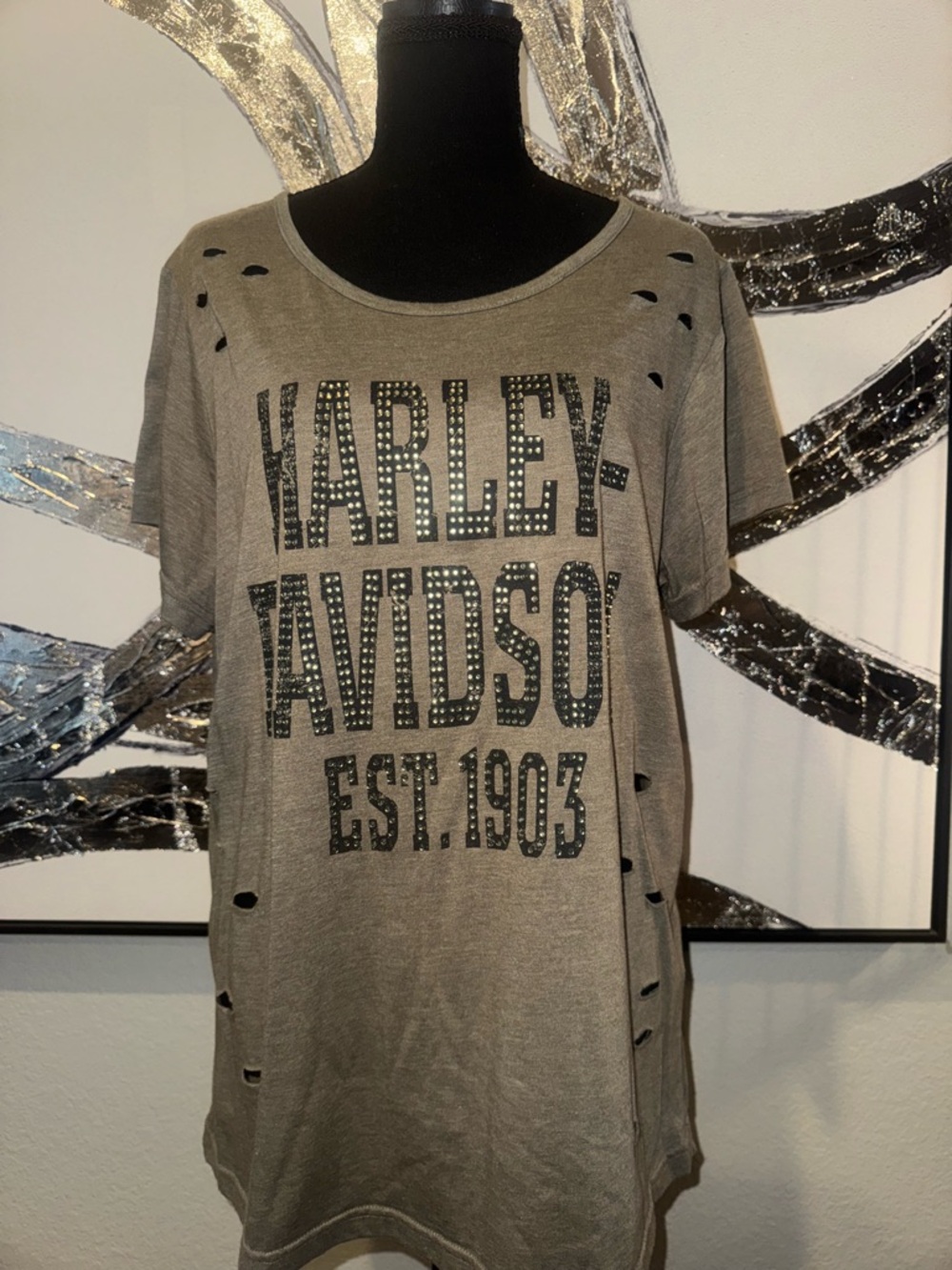 Harley-Davidson Gray Studded Logo Tunic
